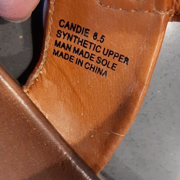 Rock & Candy Tan Ankle Strap Sandals - Picture 4 of 7